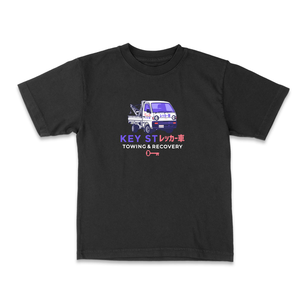 Tow Truck Tee in black