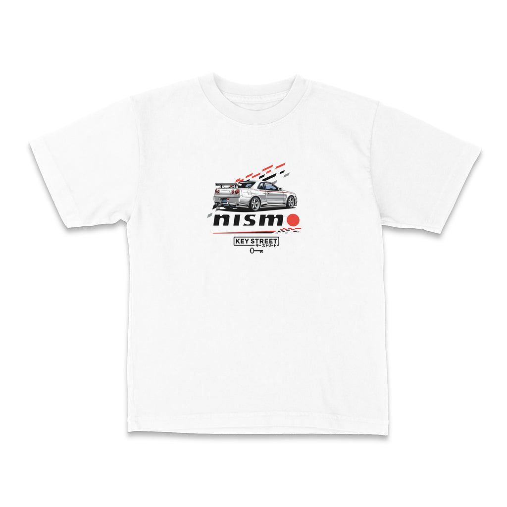 Nismo x Key St R34 GTR Tee in white