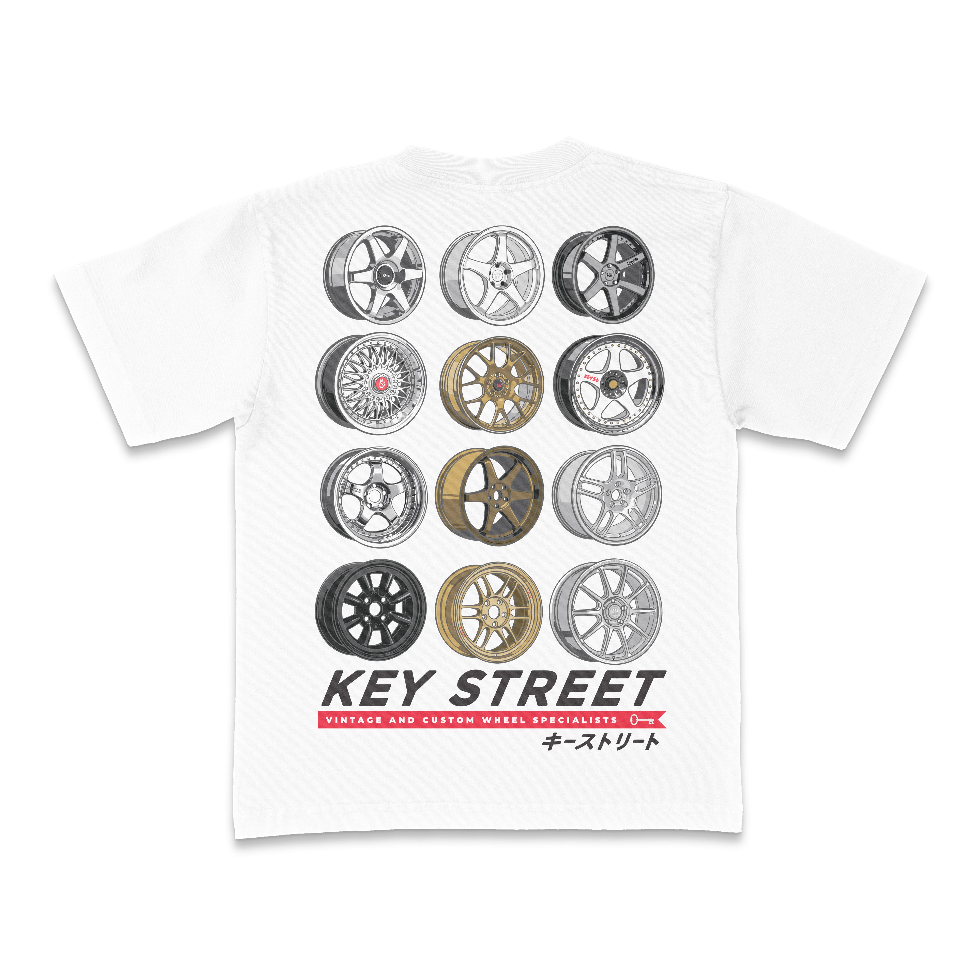 Wheels Tee in white